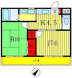 クレールコーポ 2階/-