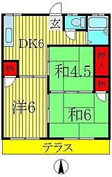 コーポT 3DKの間取図画像