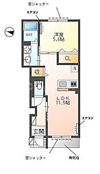 間取図画像 1LDK