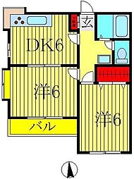間取図画像 2DK