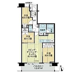 パークホームズ柏サンク 3LDKの間取図画像