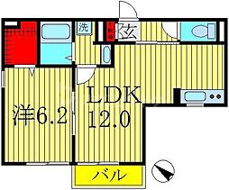 プレジール 1LDKの間取図画像