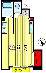 セノーテ ワンルームの間取図画像