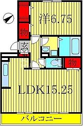 ブエナビスタ 1LDKの間取図画像