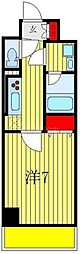 LaSante柏 1Kの間取図画像