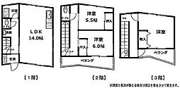 メゾン中山 3LDKの間取図画像
