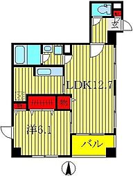 アンジェリークトキワ1 1LDKの間取図画像