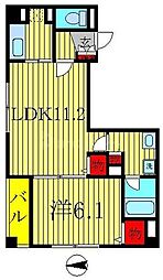アンジェリークトキワ1 1LDKの間取図画像