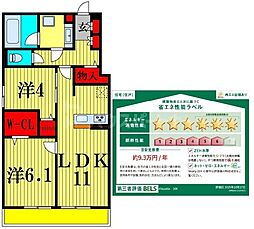 d-kuutio(ディークッティオ) 2LDKの間取図画像