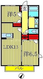 ファミール 2LDKの間取図画像