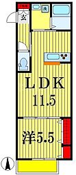 ハイムビバーチェ 1LDKの間取図画像