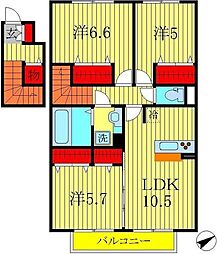 フォリウム-A 3LDKの間取図画像