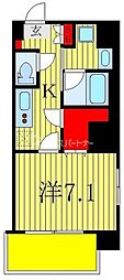 アークシティ柏 1Kの間取図画像
