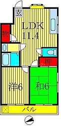 ハイツ63 2LDKの間取図画像