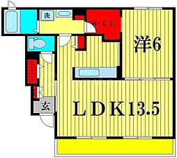 フォレスタ1 1LDKの間取図画像