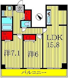 エルピス 2LDKの間取図画像