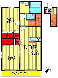 ボナールメゾン 2LDKの間取図画像