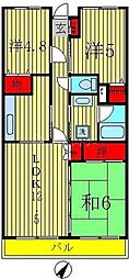 ヴィラ・南柏 3LDKの間取図画像