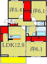 ハイピクチャーC 3LDKの間取図画像