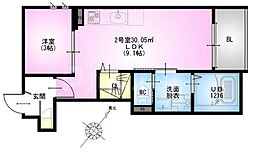 REGALEST 柏テラス 1LDKの間取図画像