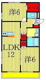 メゾン加賀 2LDKの間取図画像