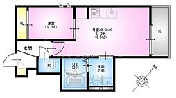 REGALEST HINATA 1LDKの間取図画像