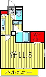 ルーチェ 1Kの間取図画像