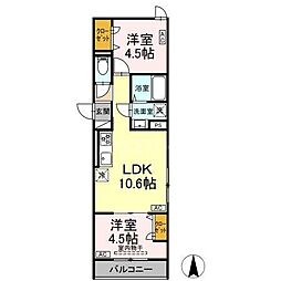 間取図画像 2LDK