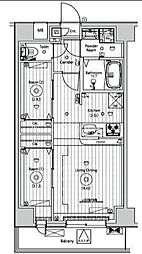 メイクスアート五反野 8階2LDKの間取り