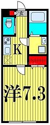 MQuarto堀切菖蒲園 1階1Kの間取り
