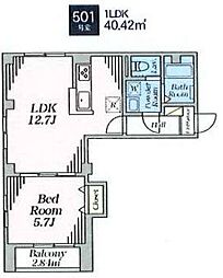 Clavius ZEH 1LDKの間取図画像