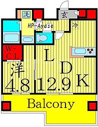 アルファコート綾瀬3 1LDKの間取図画像