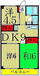 パレ・ヤマトク 3DKの間取図画像