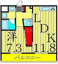 ラフィーネブラン 1LDKの間取図画像