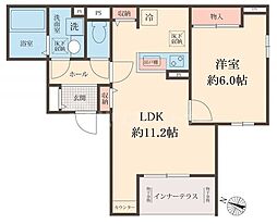 スマイル K 1LDKの間取図画像