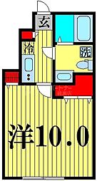 スターク亀有 1Kの間取図画像