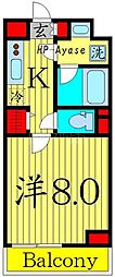 クレヴィスタ梅島 1Kの間取図画像