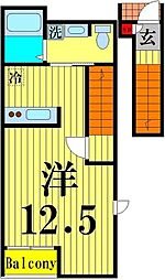 WINDINGROADB ワンルームの間取図画像