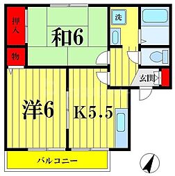 ファーストコート 2Kの間取図画像