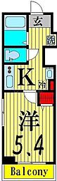 アウル 1Kの間取図画像