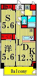 グランジュテ2 1SLDKの間取図画像