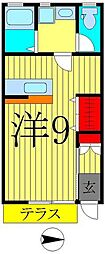 アーバンウエスト・アヤセ ワンルームの間取図画像