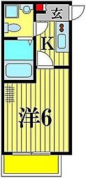H-RESIDENCE 1Kの間取図画像
