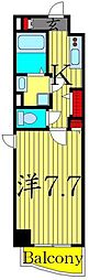 プラシード 1Kの間取図画像