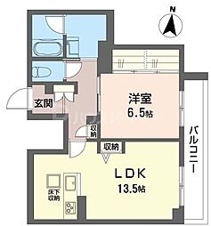 ラ ダフネ 1LDKの間取図画像