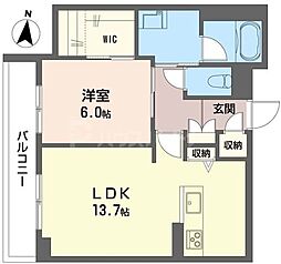 ラ ダフネ 1LDKの間取図画像