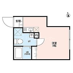 Forest Court 亀有4丁目 ワンルームの間取図画像