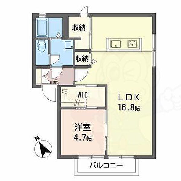 ミズホハイツA・B・C C202｜大阪府泉大津市寿町(賃貸アパート1LDK・2階・50.78㎡)の写真 その2