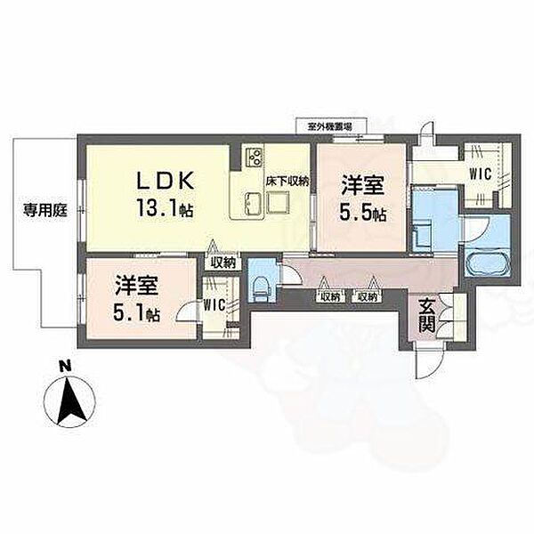 大阪府堺市西区鳳北町４丁(賃貸マンション2LDK・1階・64.80㎡)の写真 その2