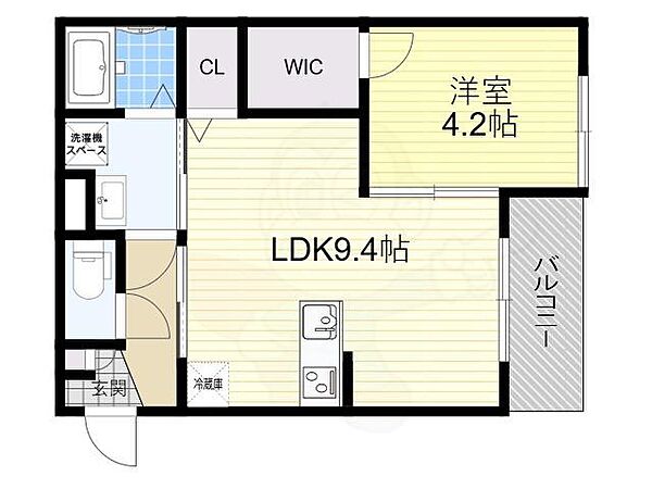 大阪府泉大津市西港町(賃貸アパート1LDK・2階・35.12㎡)の写真 その2